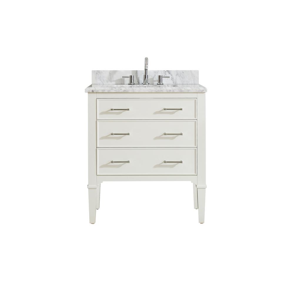 Azzuri Arlington 31 in. W x 22 in. D x 35 in. H Vanity in White with