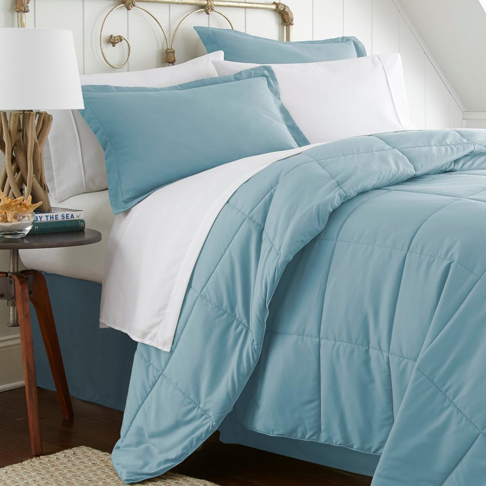 Becky Cameron Performance 6 Piece Aqua Twin Xl Bed In A Bag Set