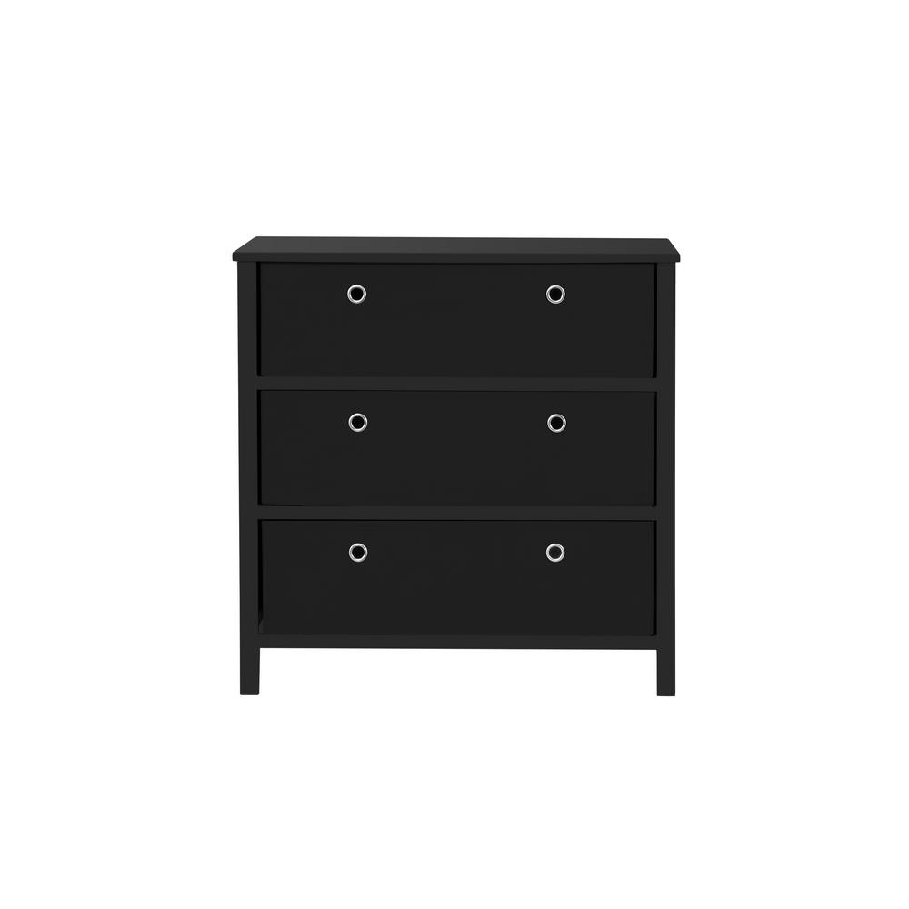 Achim Ez Home Solutions Black 3 Drawer Foldable Single Dresser