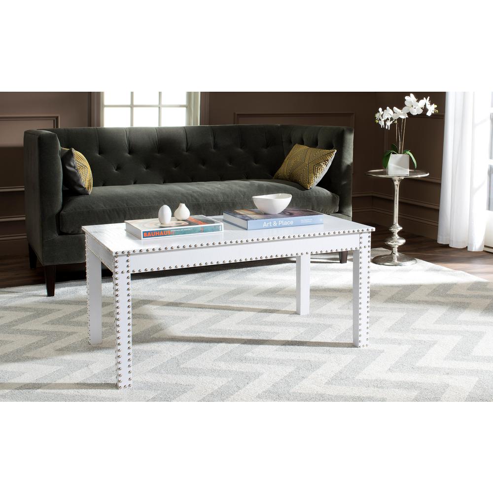 Southern Enterprises Fulton Champagne Brass Contoured Coffee Table