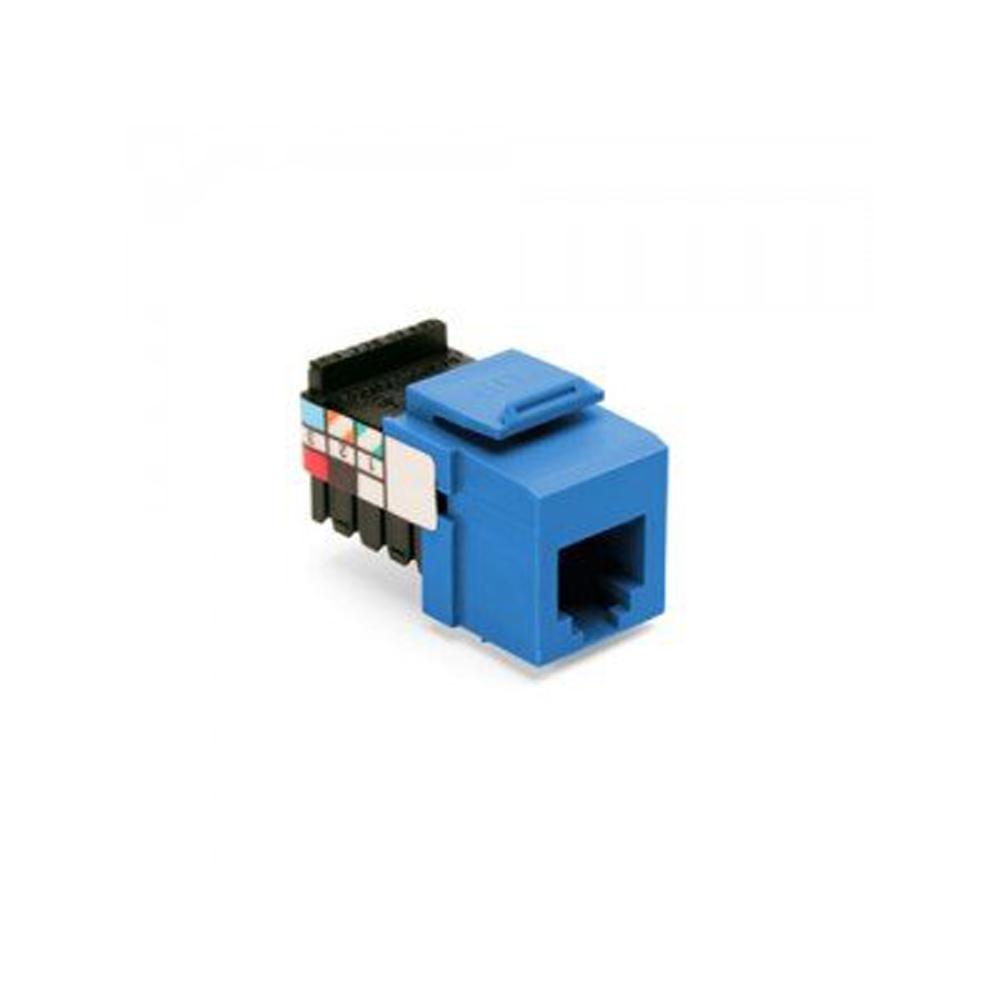 Leviton QuickPort 6P6C Voice Grade Connector, Blue-41106 ... voice grade jack wiring standard 