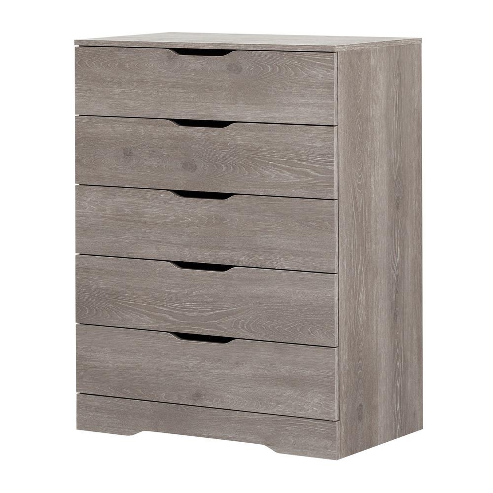 South Shore Holland 5 Drawer Sand Oak Chest 11287 The Home Depot