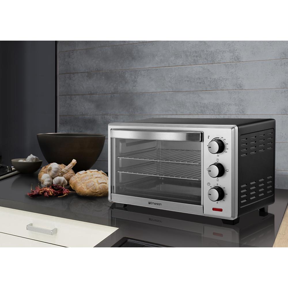 Emerson 6 Slice Countertop Toaster Oven Stainless Steel Convection ...