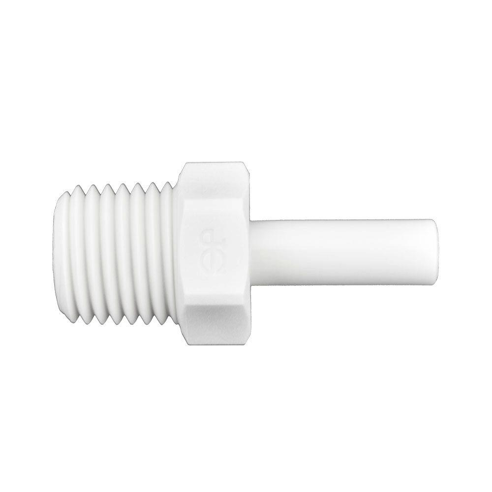 John Guest 1/4 in. x 1/4 in. PushtoConnect Stem Adapter (10Pack)PP050822W The Home Depot
