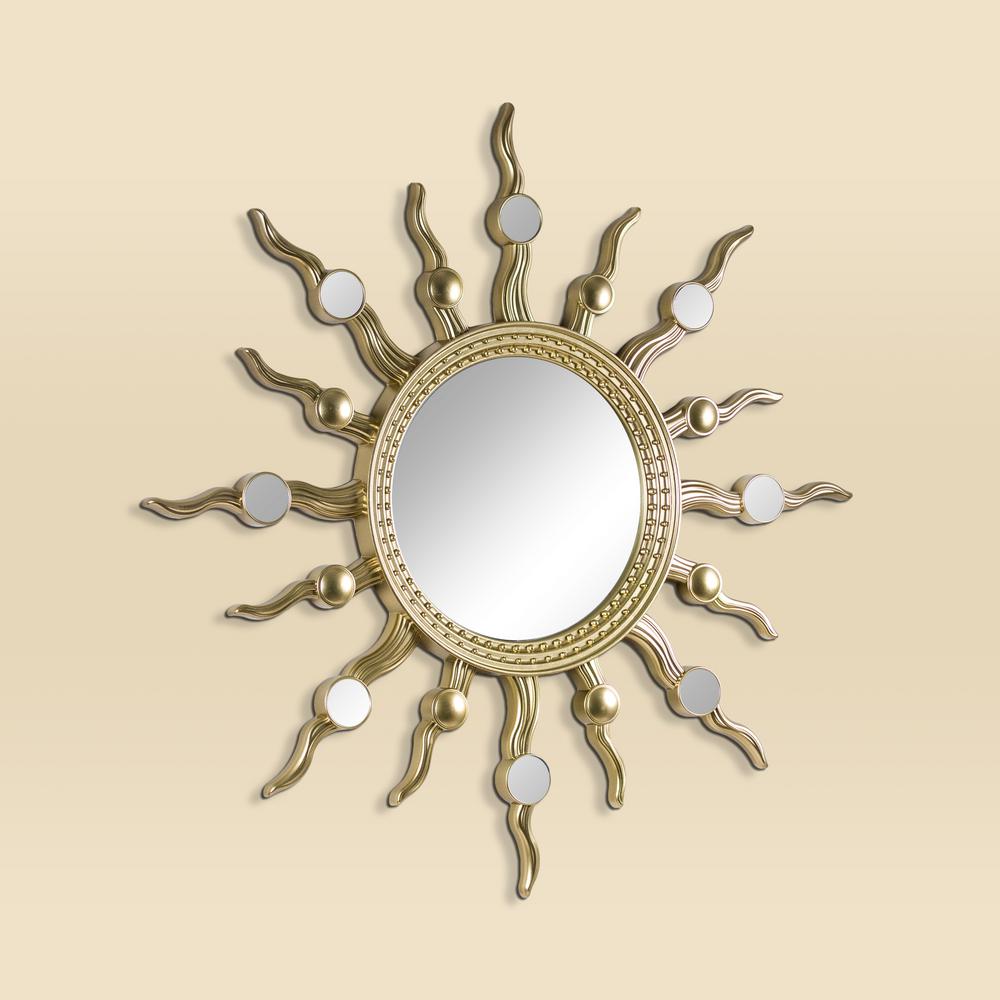 Crystal Art Gallery Sunburst Art Deco Gold Mirror Set119274WEB The