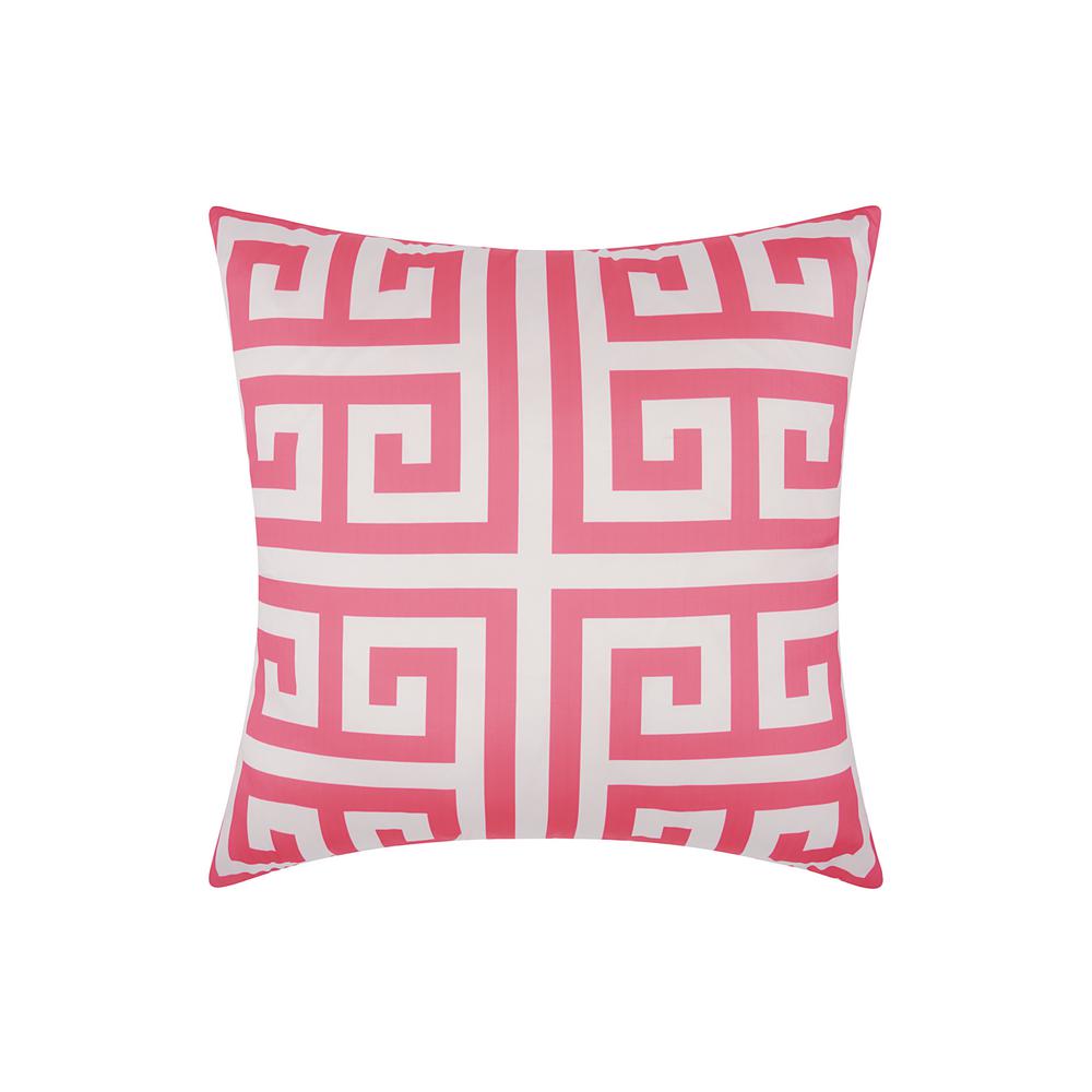 Mina Victory Greek Key Hot Pink Geometric Stain Resistant