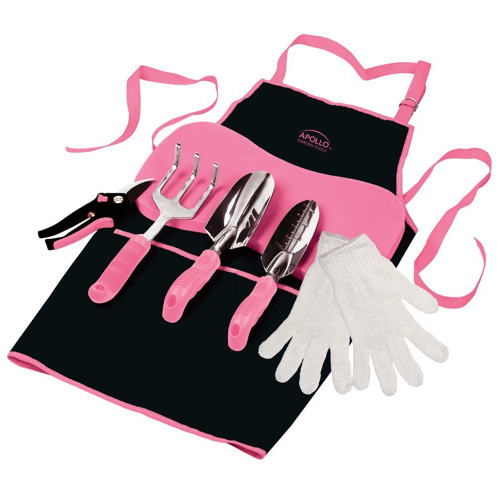 UPC 884540003901 product image for Apollo Gardener's Tool Kit (7-Piece), Pink | upcitemdb.com