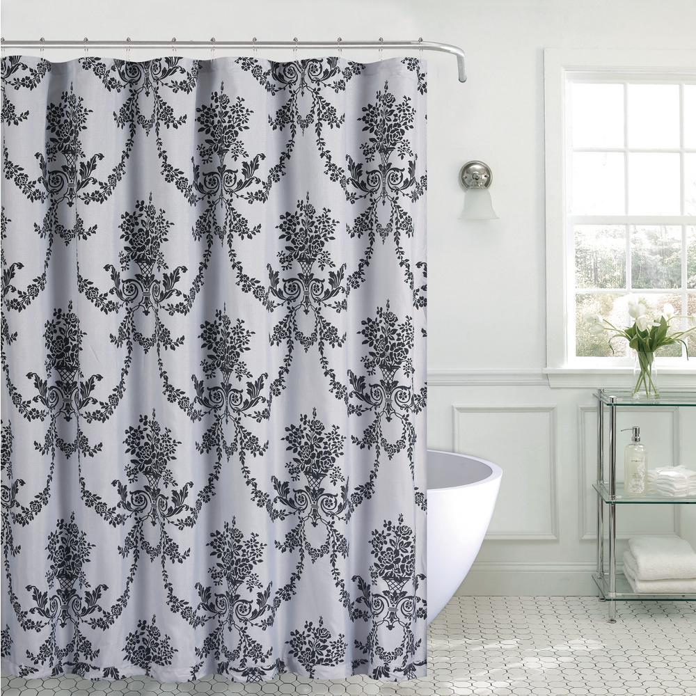 Textured Shower Curtains Shower Accessories The Home Depot