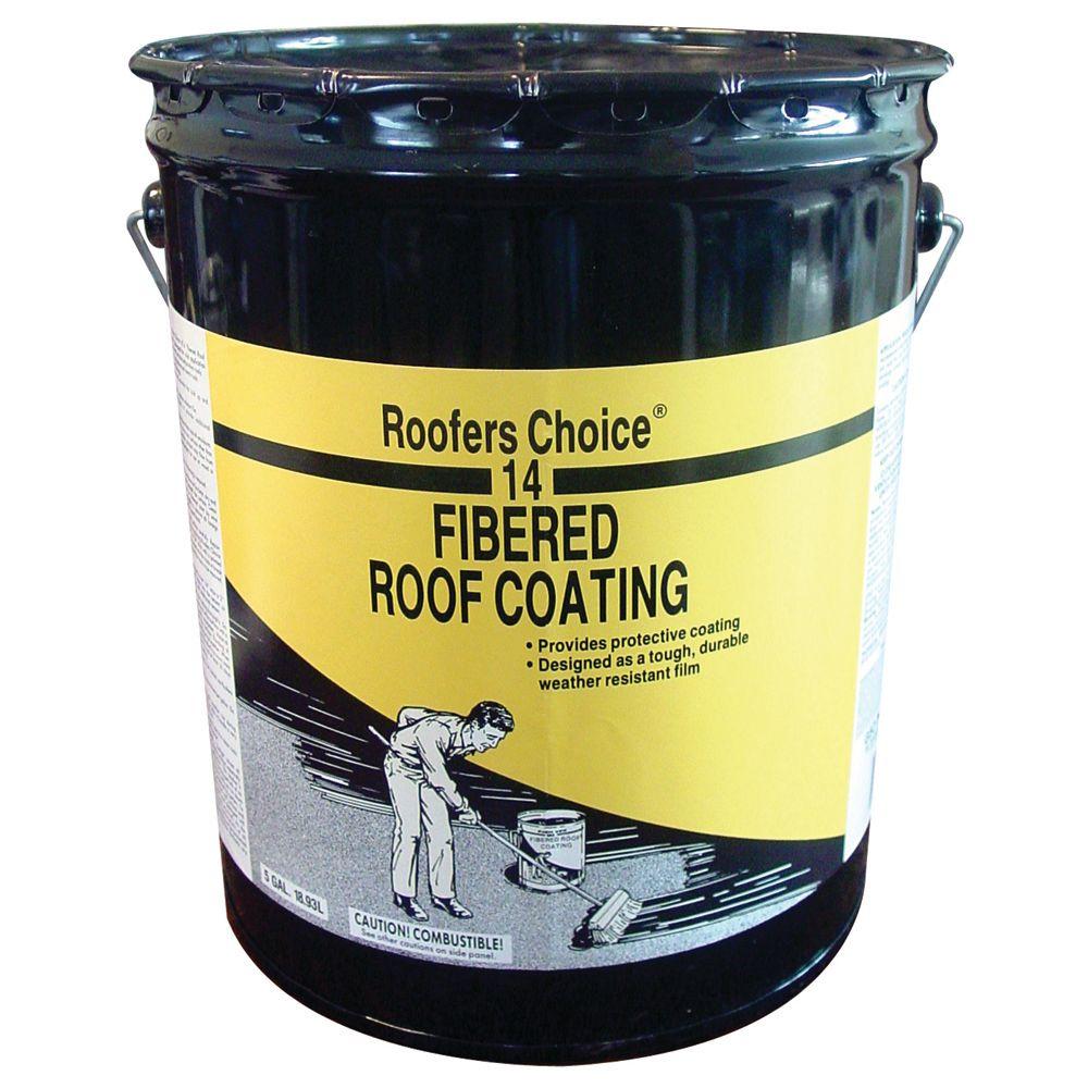 Roofers Choice 4.75 Gal. Fibered Roof CoatingRC014470 The Home Depot