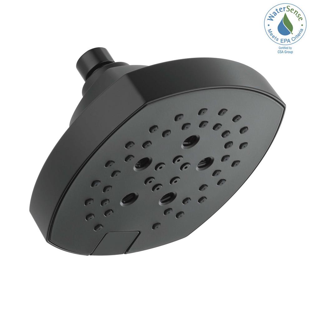 Delta Stryke 5-Spray 6 in. Showerhead with H2Okinetic Technology in ...