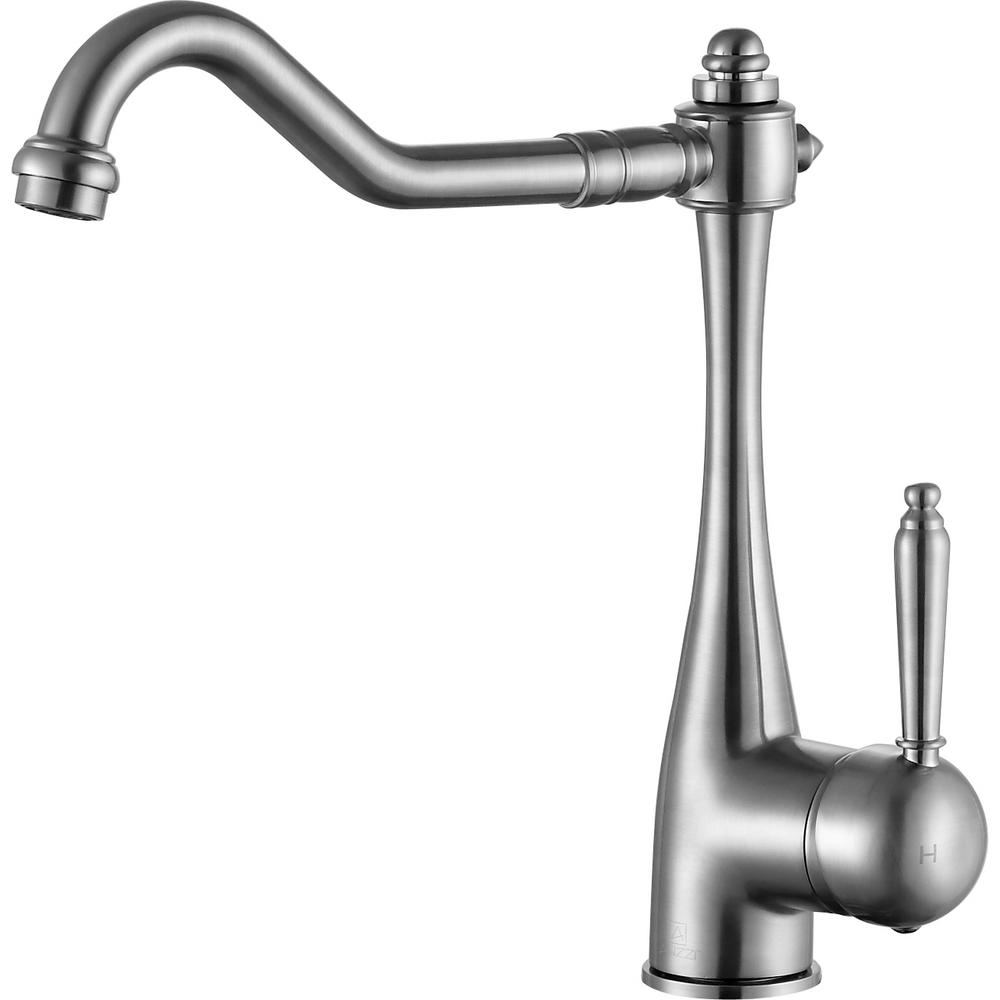 Anzzi  Patriarch Single Handle Standard Kitchen Faucet - Brushed Nickel - 10.24 x 4.13 x 10.83 in.