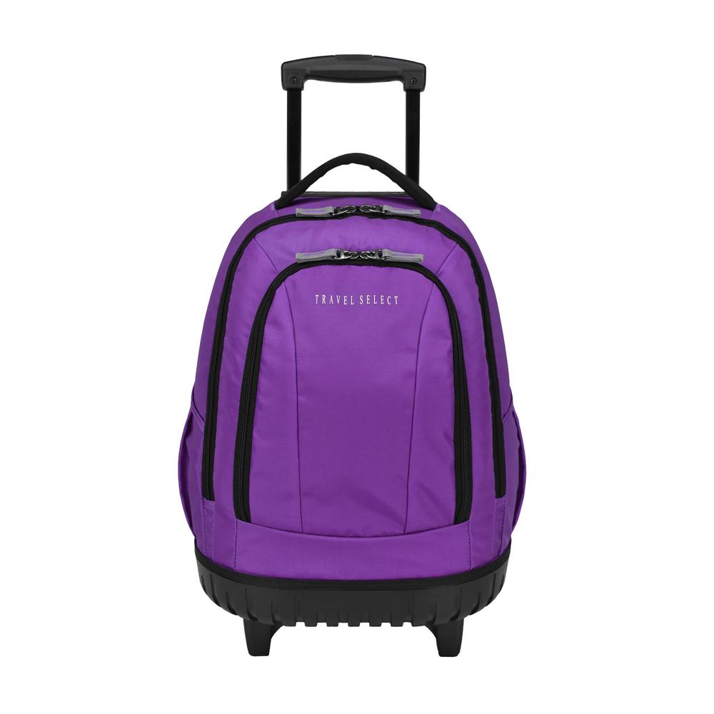 UPC 694396001408 product image for 20.5 in. Rolling Purple Backpack | upcitemdb.com