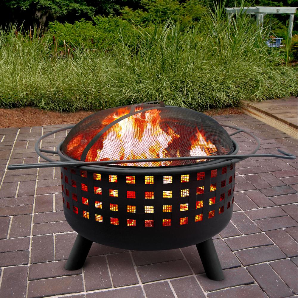 Landmann City Lights Memphis Black Fire Pit 26314 The Home Depot