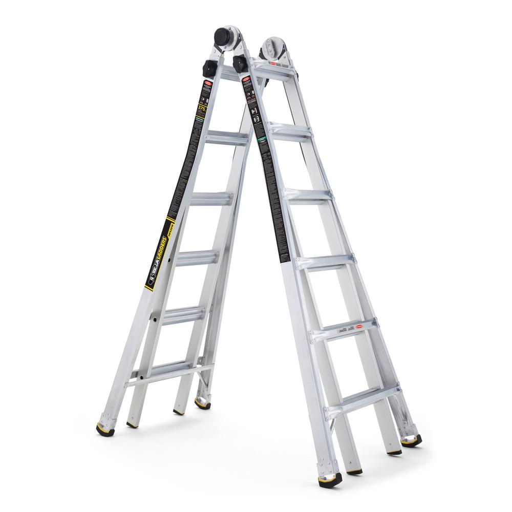 Werner 26 ft. Aluminum Telescoping MultiPosition Ladder with 300 lb