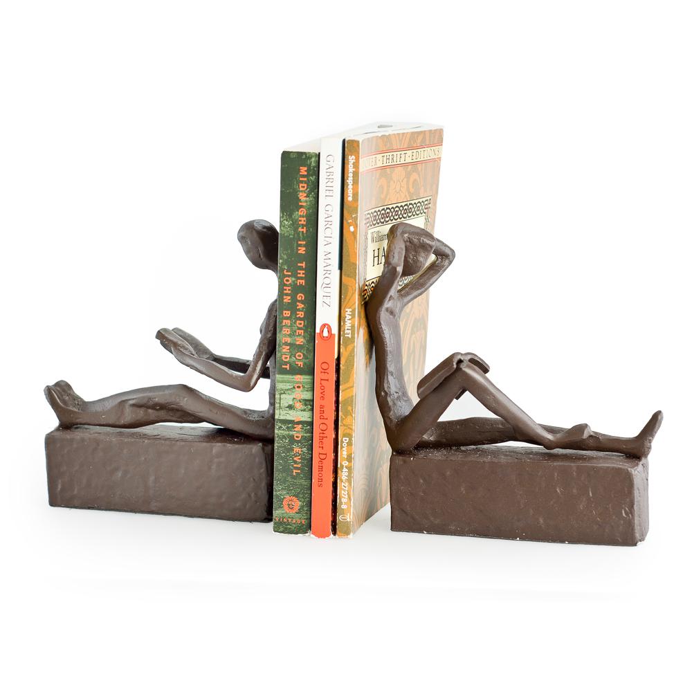 DANYA B Man And Woman Reading Iron Bookends (Set Of 2)-ZI09013 - The ...