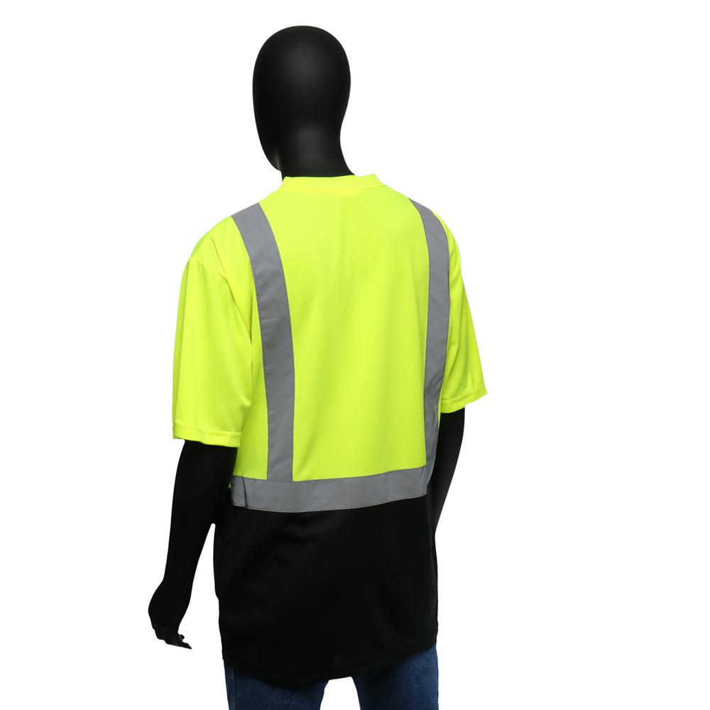 Small, Black - Style 1 YOWESHOP Hi Vis T Shirt Reflective Safety Long Sleeve Polo Tee Customize Your Logo High Visibility Protective Workwear