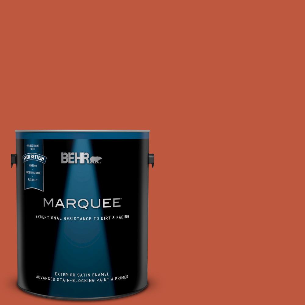 BEHR MARQUEE 1 Gal M180 7 Deep Fire Satin Enamel Exterior Paint And   Deep Fire Behr Marquee Paint Colors 945301 64 1000 