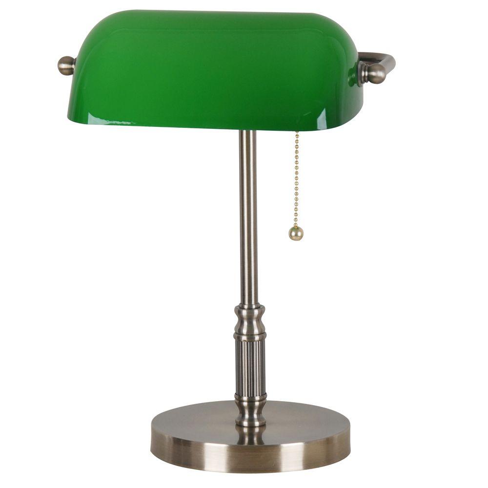antique brass bankers lamp