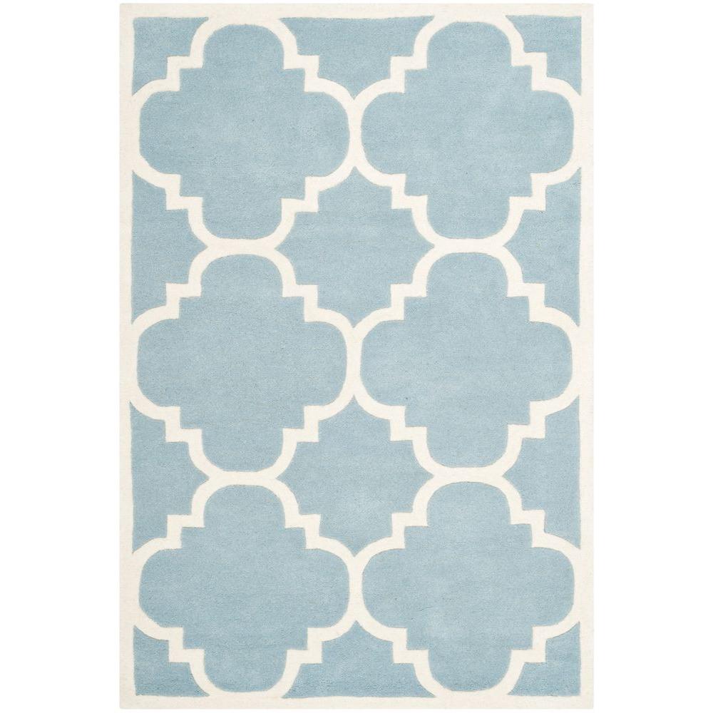 Safavieh Chatham Blue/Ivory 4 ft. x 6 ft. Area Rug-CHT730B-4 - The Home ...