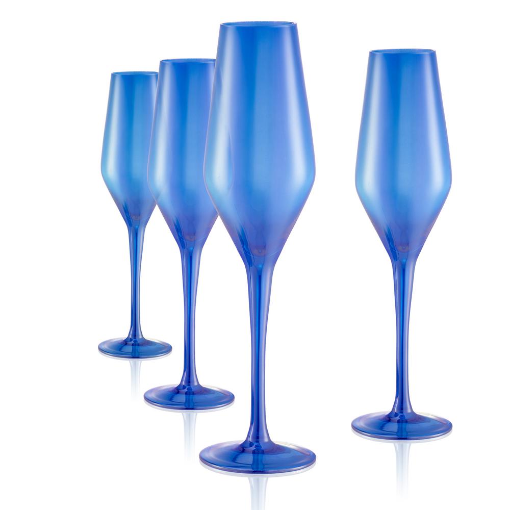 Stain Resistant Wine Gles Drinkware Bar The Home Depot Champagne Flute In Blue Set Of 4