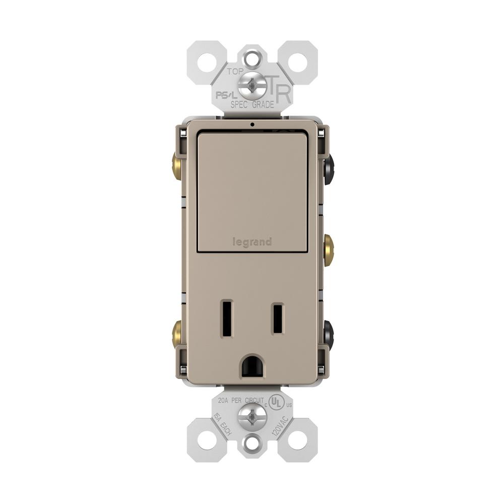 15-Amp Pass /& Seymour TM873NICC10 Grounded 3-Way Decorator Switch Nickel Color