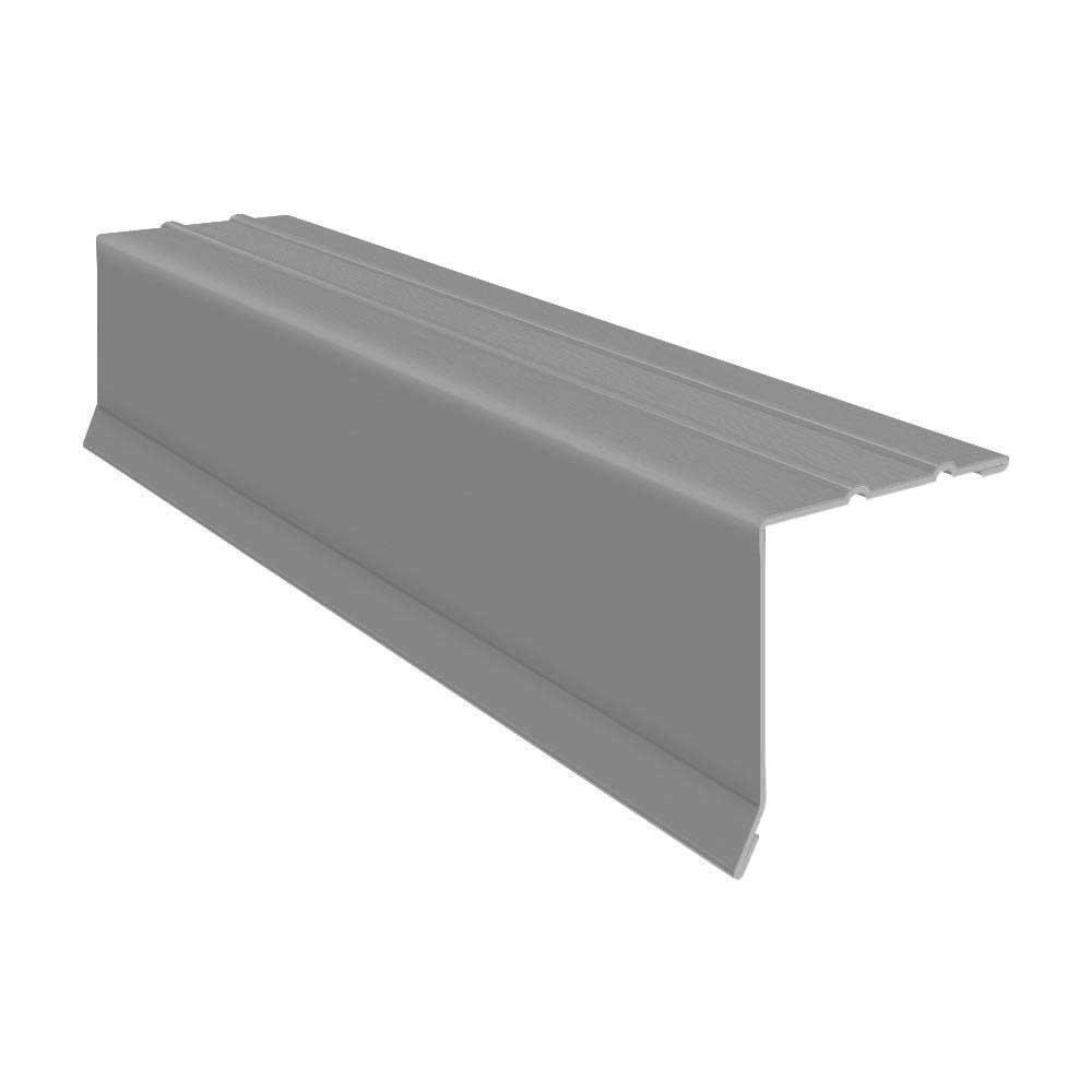 13/8 in. x 13/8 in. x 10 ft. Galvanized Steel Embossed Drip Edge Flashing in Gray08320 The