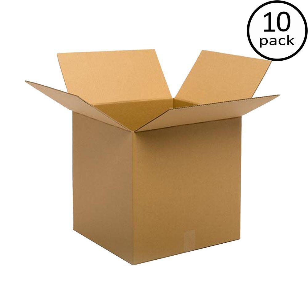 Plain Brown Box 24 in. x 24 in. x 24 in. 10 Moving Box BundlePRA0140B