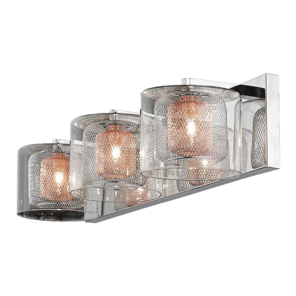  Home  Decorators  Collection  3 Light Mirrored Stainless 