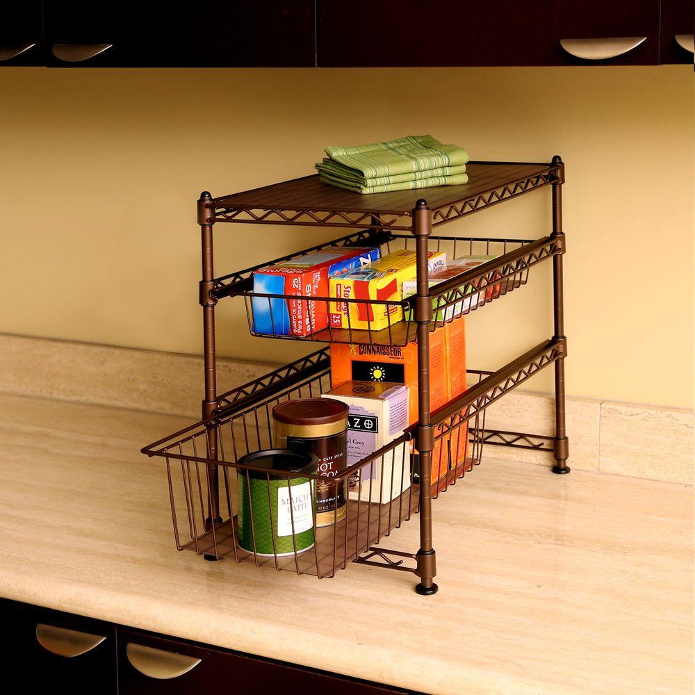 Seville Classics 111/2 in. x 171/2 in. x 181/2 in. Stackable Kitchen Organizer