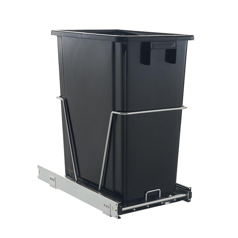 32 Qt. Black Pull Out Waste Can-K-2301H - The Home Depot