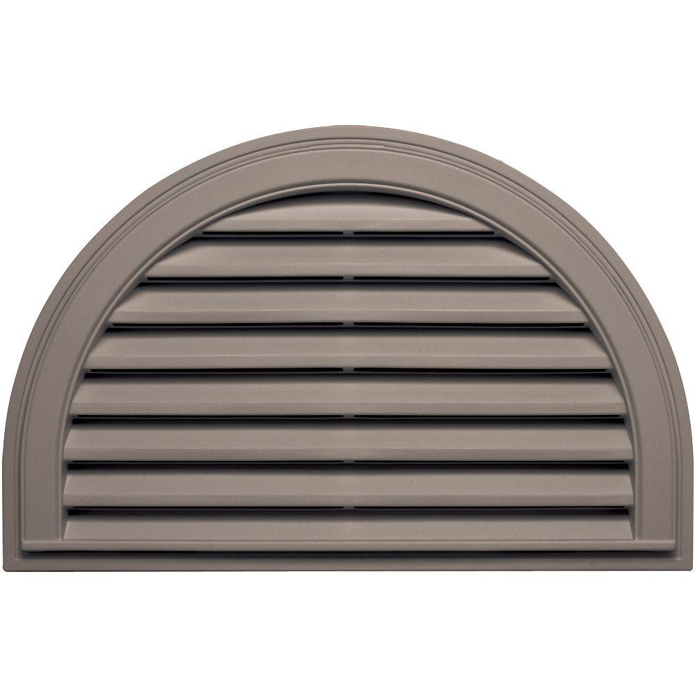 builders edge 22 in. x 34 in. half round gable vent in