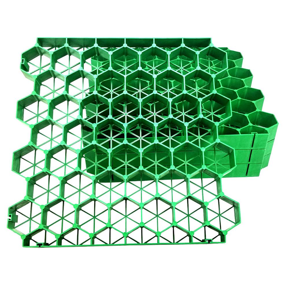 Techno Earth 19.7 in. x 19.7 in. x 1.9 in. Green Permeable Plastic