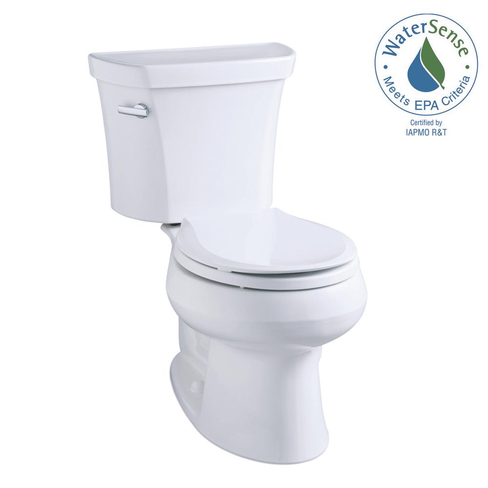 KOHLER Wellworth 2piece 1.1 or 1.6 GPF Dual Flush Elongated Toilet in
