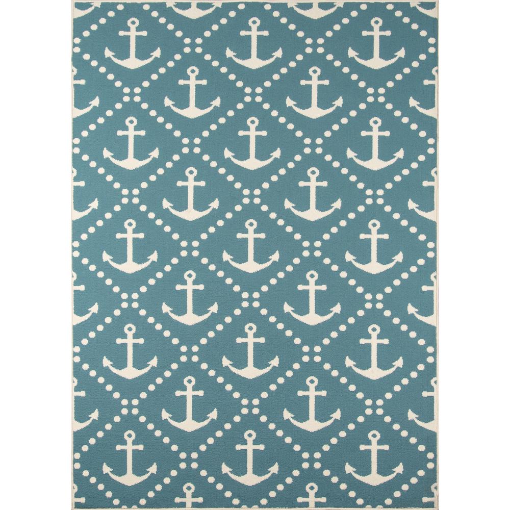 Momeni Baja Anchors Blue 3 ft 11 in x 5 ft 7 in Indoor 