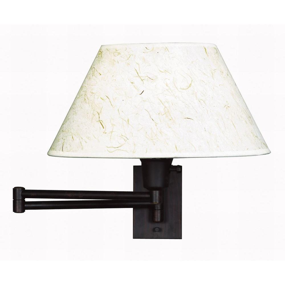 Kenroy Home Simplicity 13 In Bronze Wall Swing Arm Lamp 30110brz