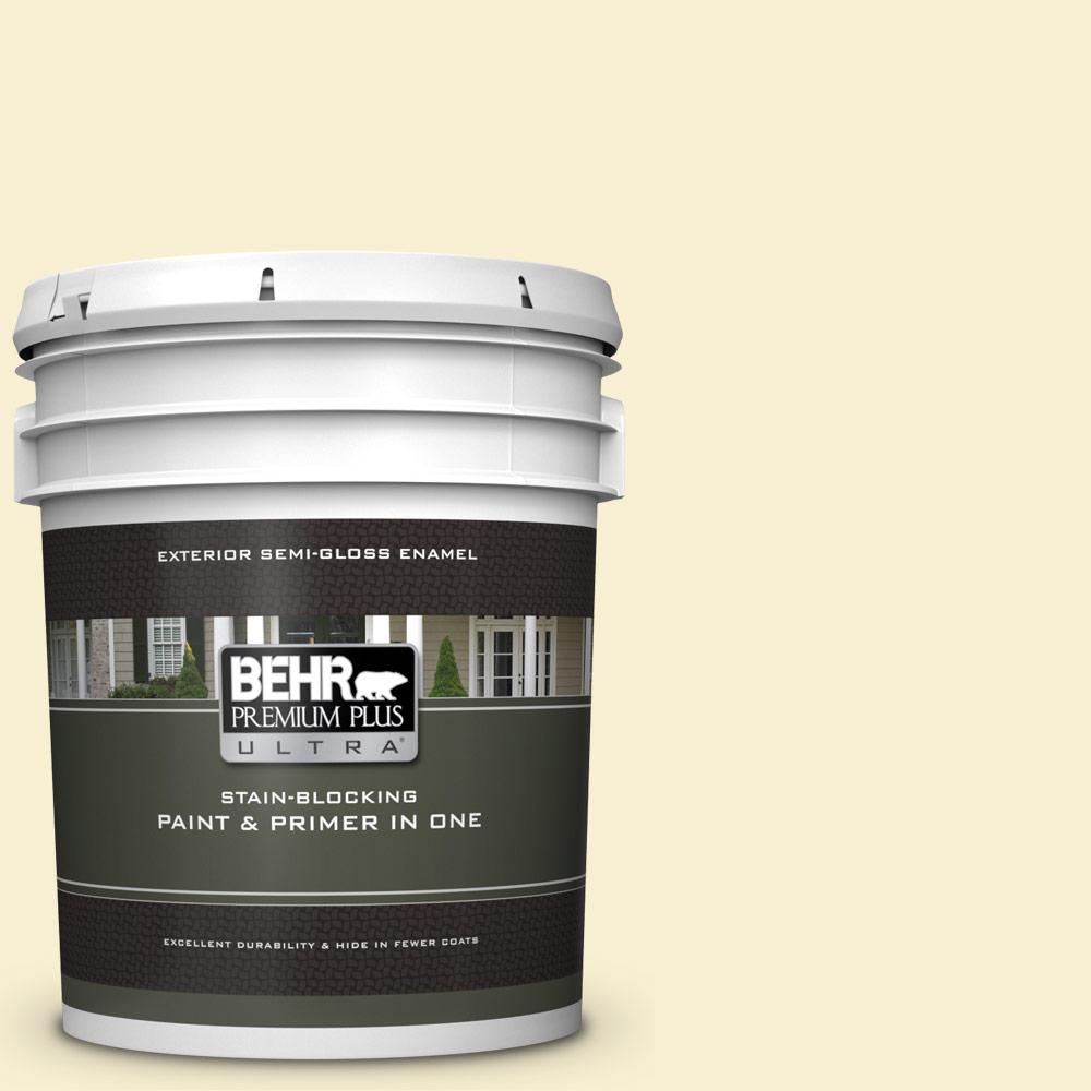 BEHR Premium Plus Ultra 5 gal. 370C2 Custard Cream Semi