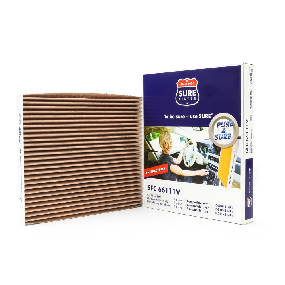 Sure Filter Replacement Antibacterial Cabin Air Filter for Wix 24815