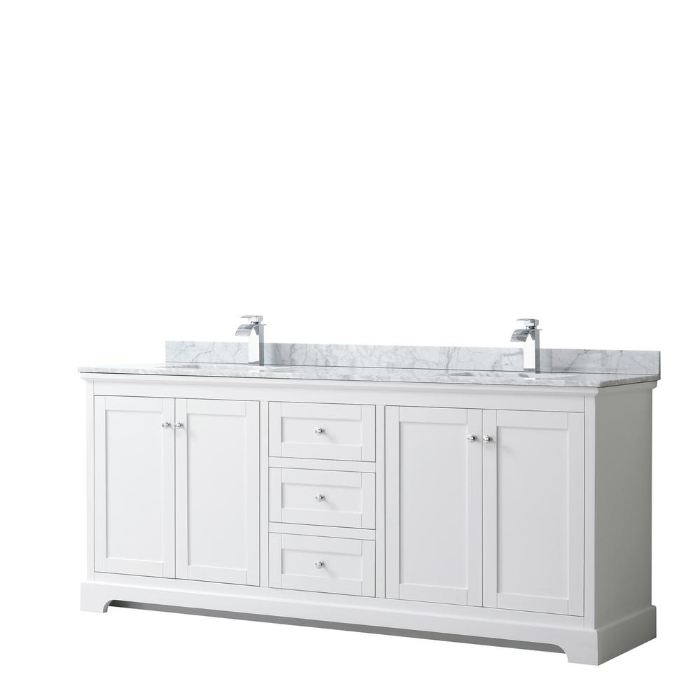Wyndham Collection Avery 80 In W X 22 In D Bathroom Vanity In