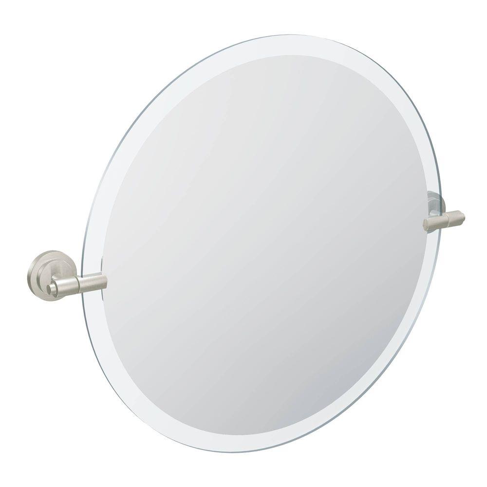 Moen Iso 22 In X 24 Frameless Wall Mirror Brushed Nickel Frameless Wall Mirror In Brushed Nickel