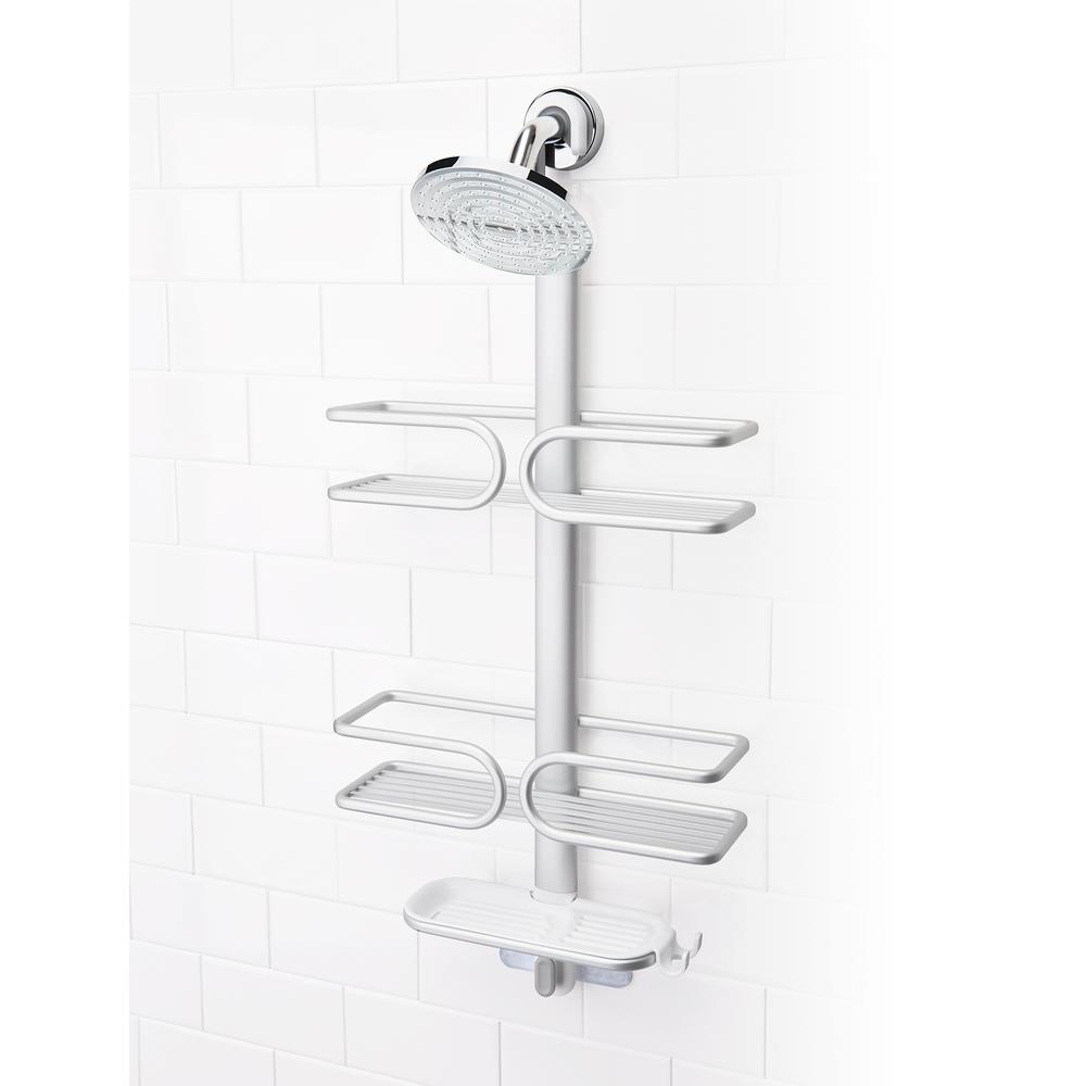 OXO Good Grips 3Tier Aluminum Shower Caddy13208800 The Home Depot