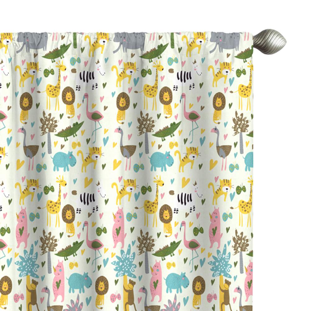 Eclipse Kids Jungle Party Blackout Window Curtain Panel In Multi