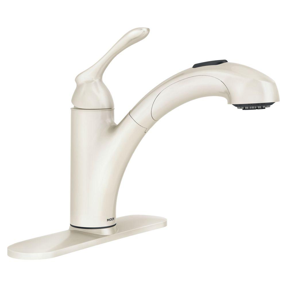 MOEN Banbury Single-Handle Pull-Out Sprayer Kitchen Faucet with Power