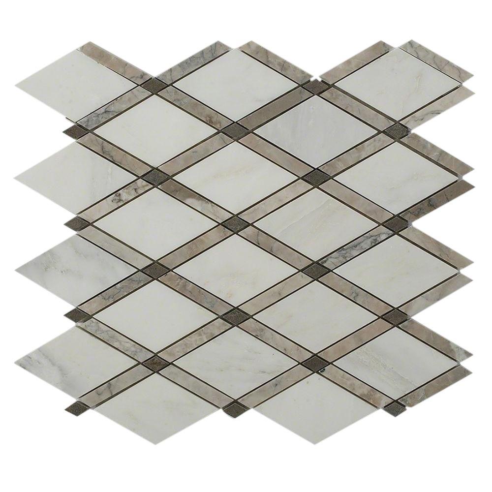 Ivy Hill Tile Grand Lagos Gray Polished Marble Tile 3 in. x 6 in