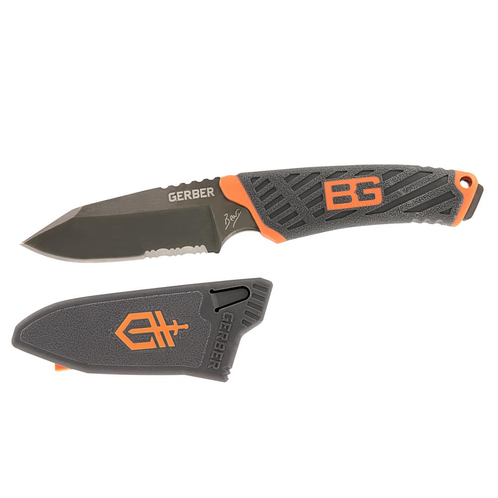 UPC 013658124448 product image for Gerber 5.3 in. Carbon Steel Clip Point Straight Edge Knife | upcitemdb.com