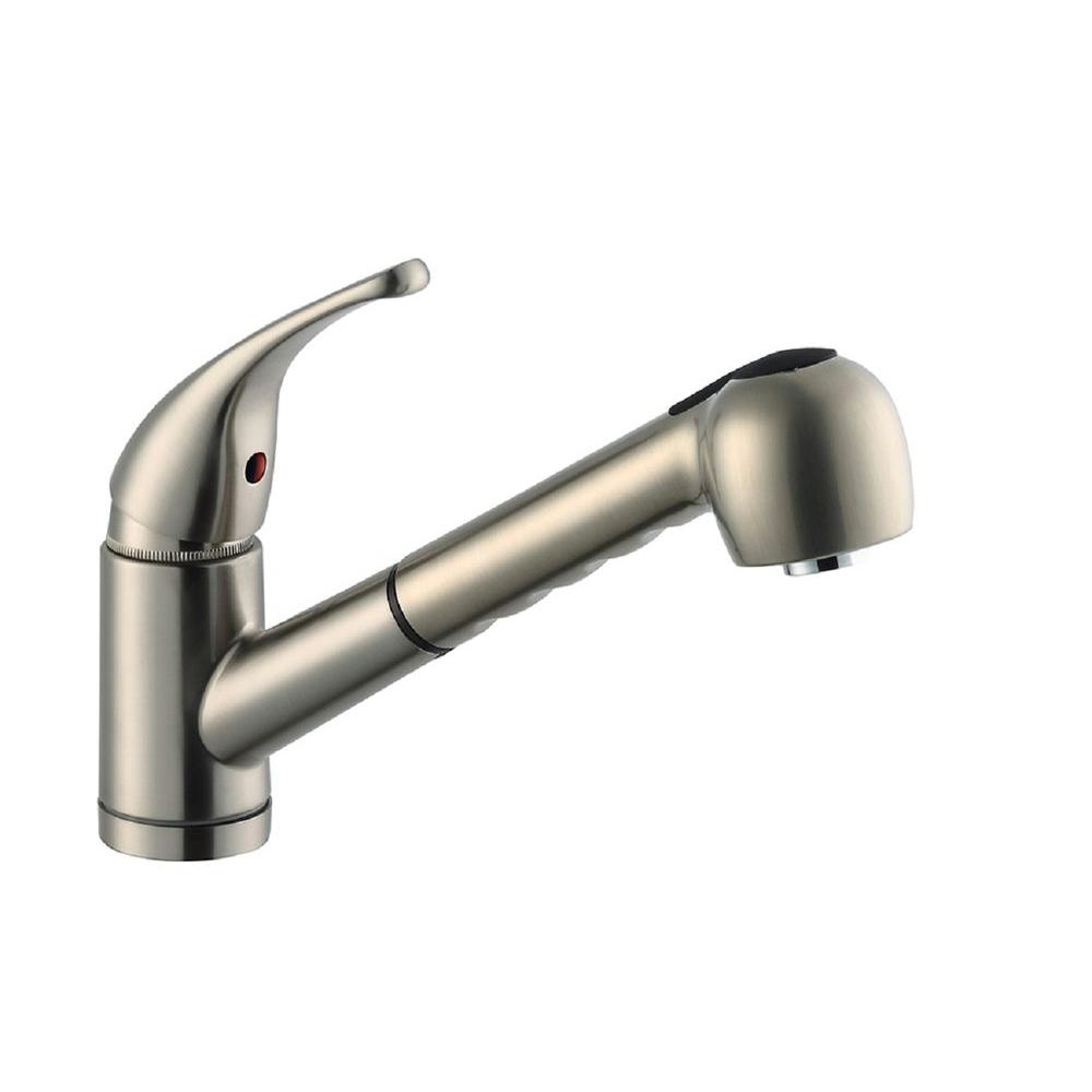 Design House Milano Single Handle Pull Out Sprayer Kitchen Faucet