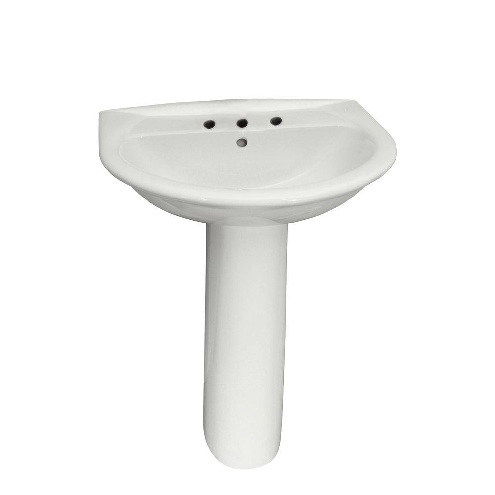 Barclay Products Karla 550 Pedestal Combo Bathroom Sink in White3