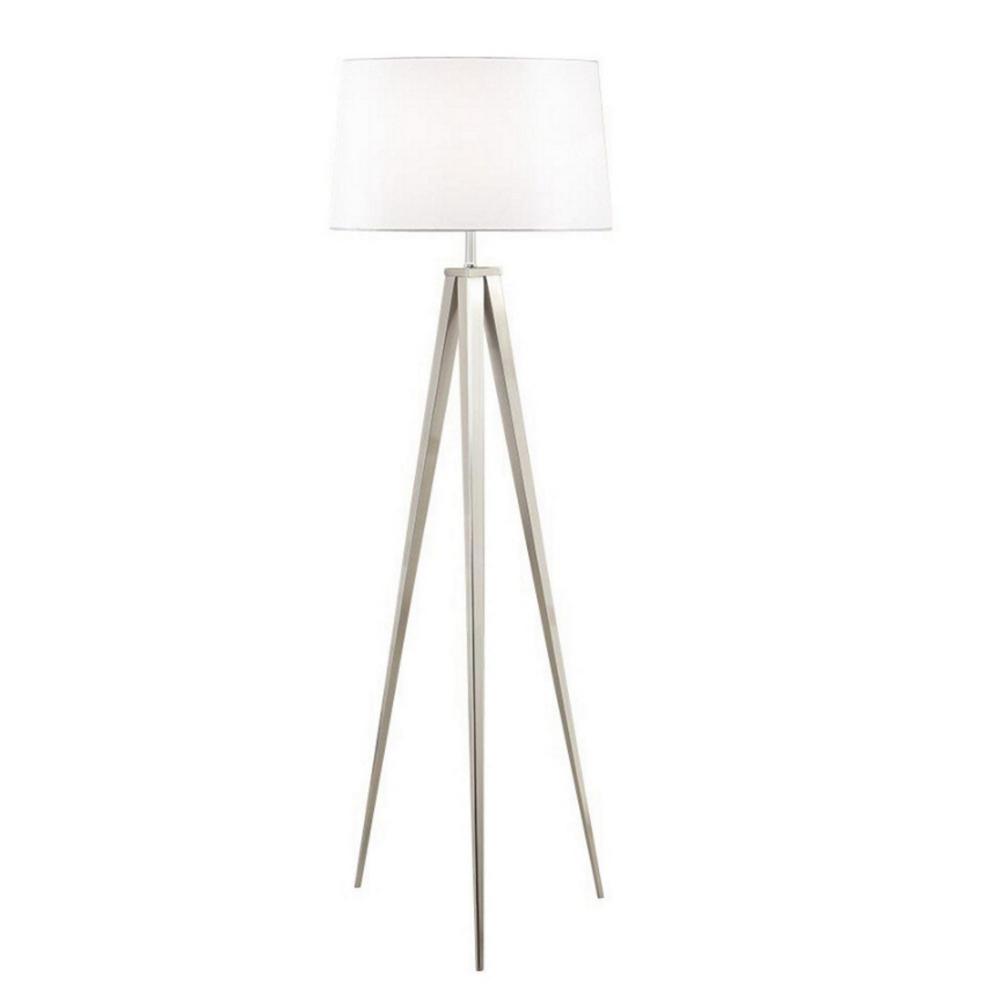 grey wooden tripod floor lamp