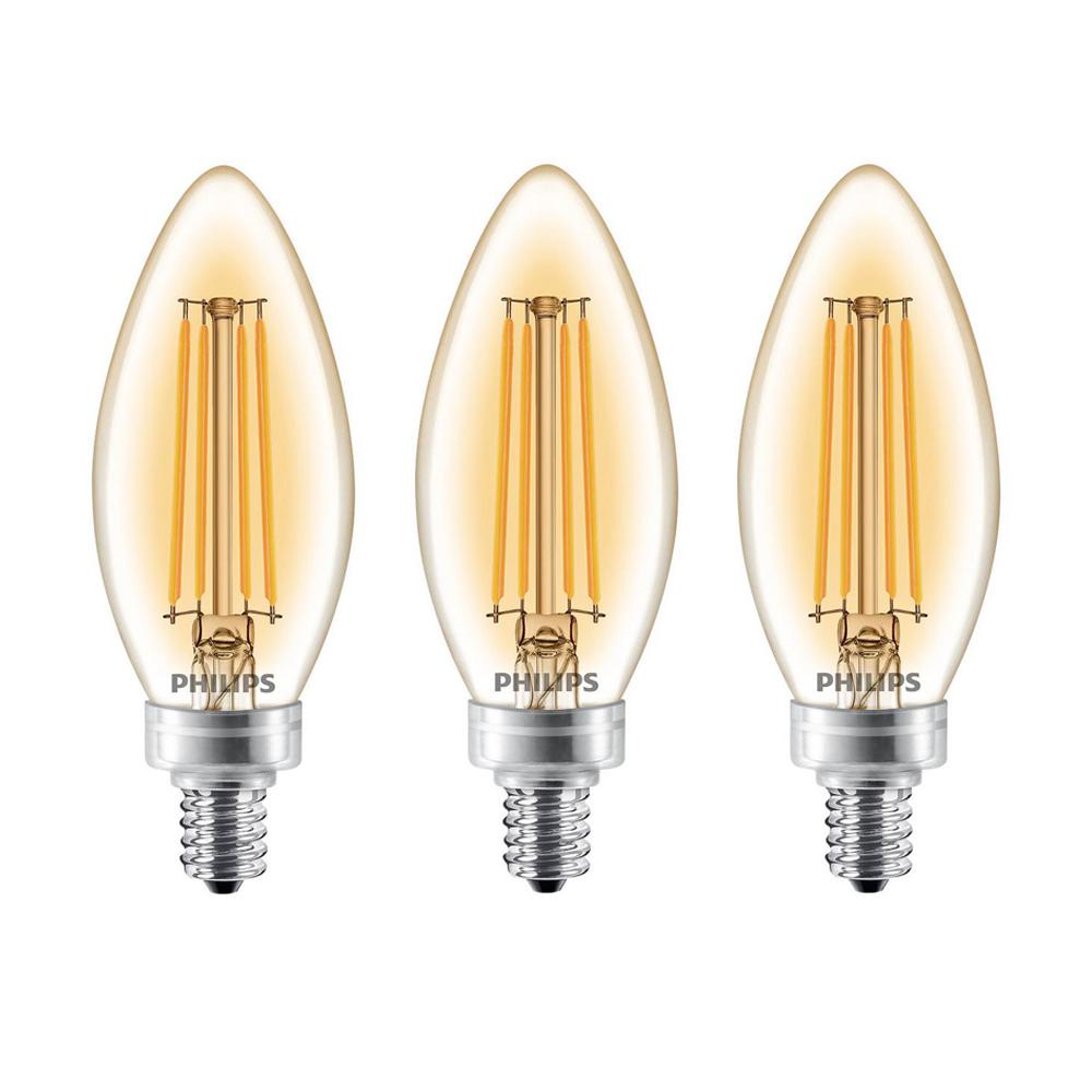 Philips 40 Watt Equivalent B11 Dimmable Led Light Bulb Soft White Philips 40 Watt Equivalent B11 Dimmable Led Light Bulb Soft White Clear Classic Glass With