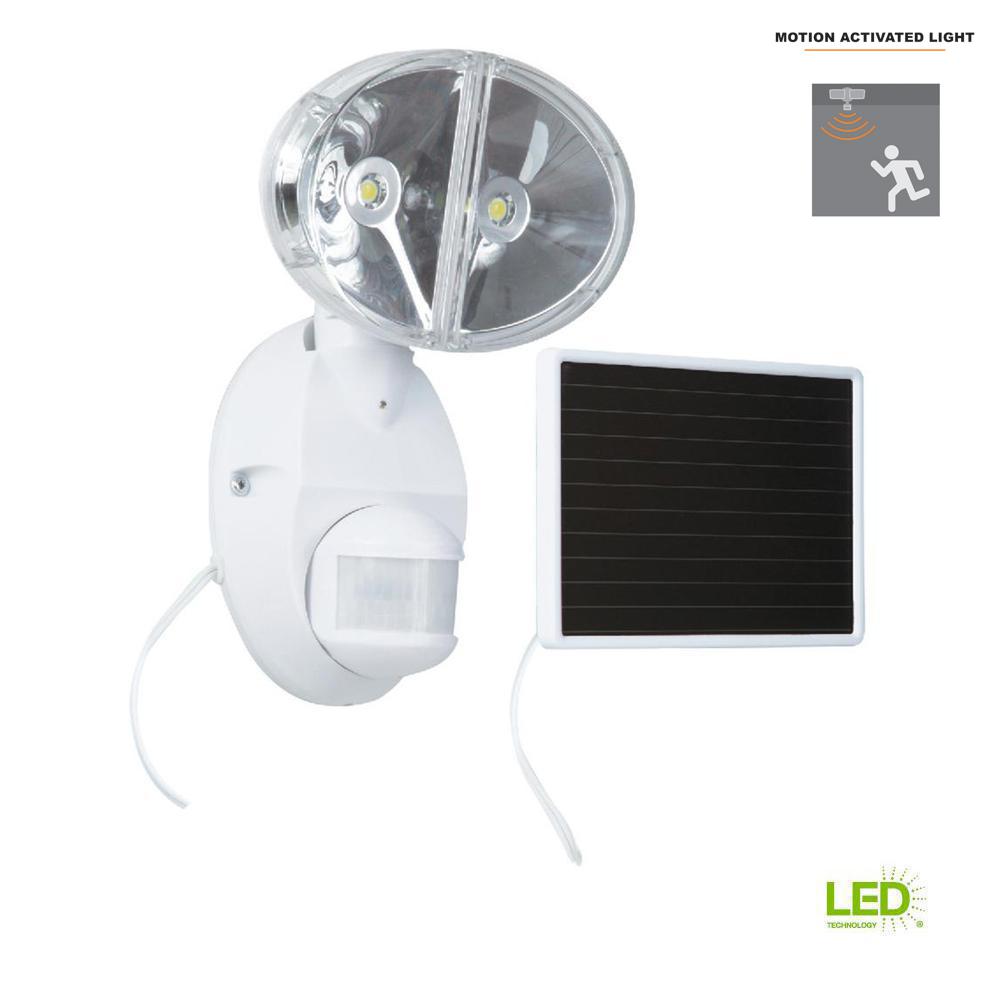 180Degree White Motion Activated Outdoor Integrated LED Solar Flood