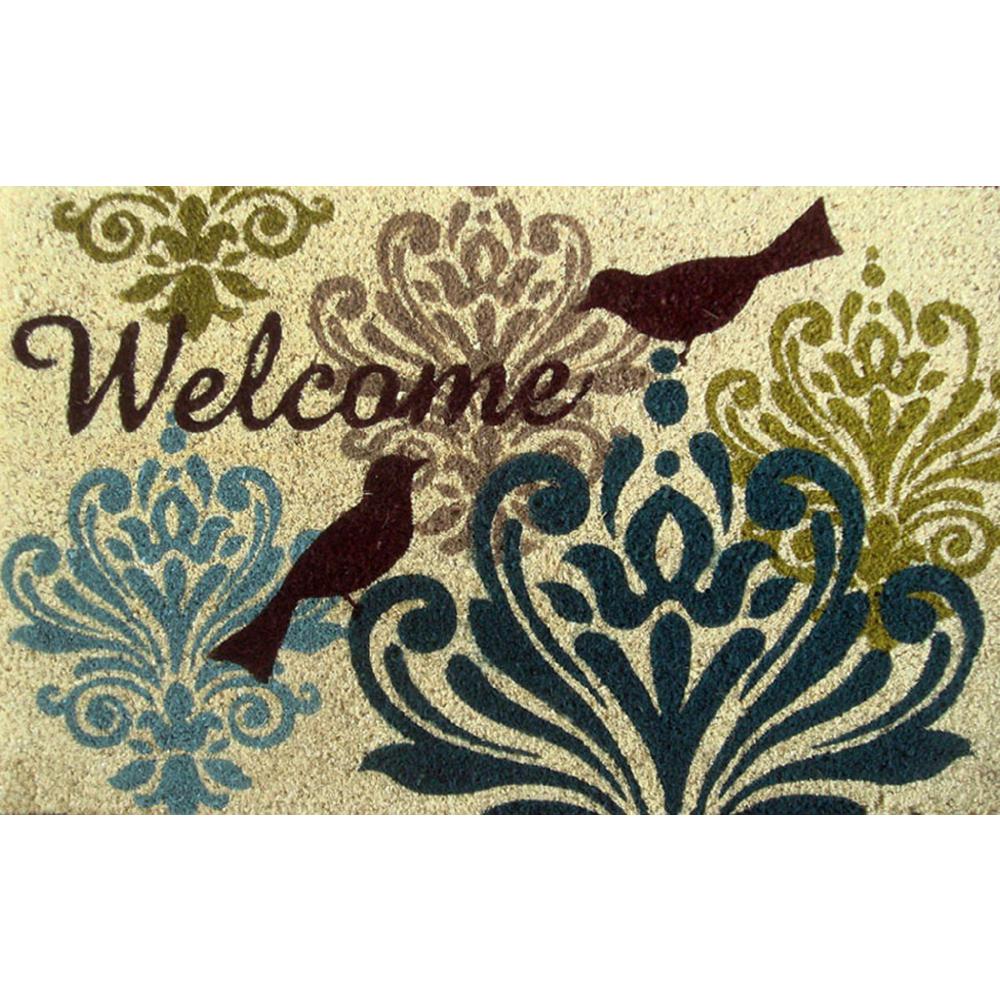 Home Dynamix Fiesta Multi 18 In X 28 Coir Outdoor Mat 1 Bc11 Home Dynamix Fiesta Multi 18 In X 28 Coir Outdoor Mat